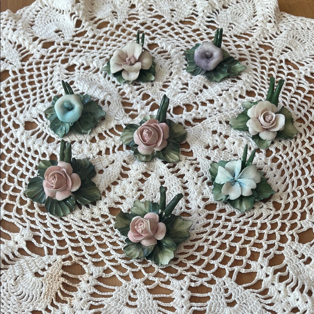 Vintage Handmade Capodimonte Porcelain roses